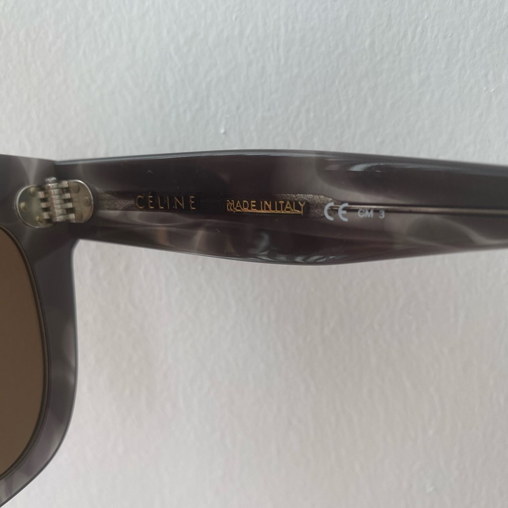 Celine Glossy Black Sunglasses with Gold Details - Picture 8 of 10
